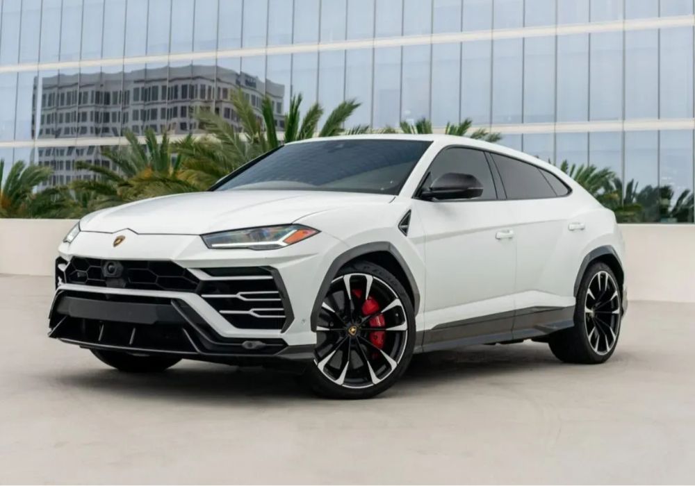 Matte White Lamborghini Urus rental | Cache Luxe